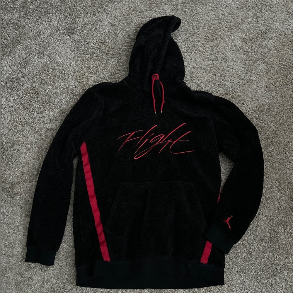 Black Jordan Flight Plush Hoodie